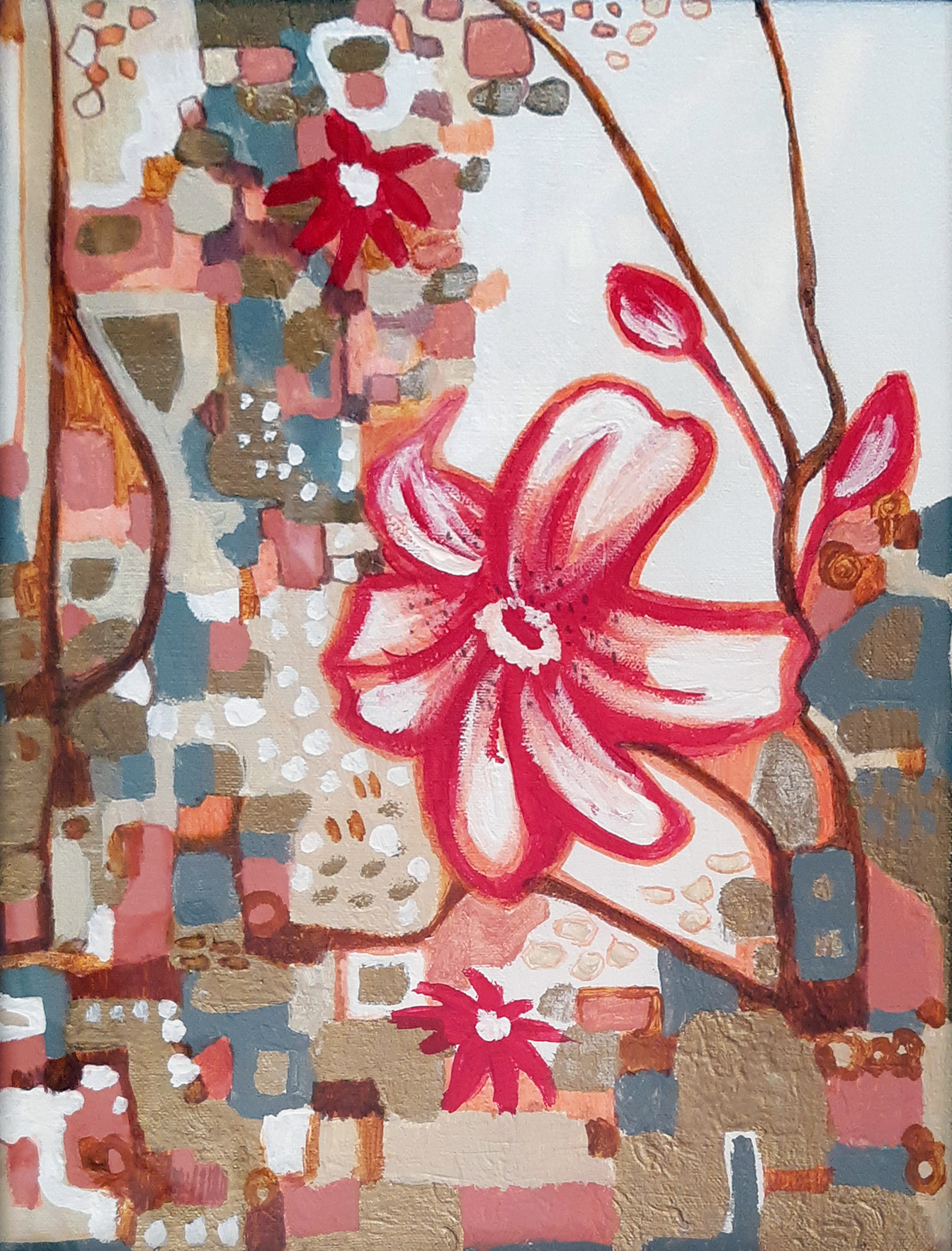 Blüten #1 Öl und Lack auf Leinwand
30 x 40 cm
2024