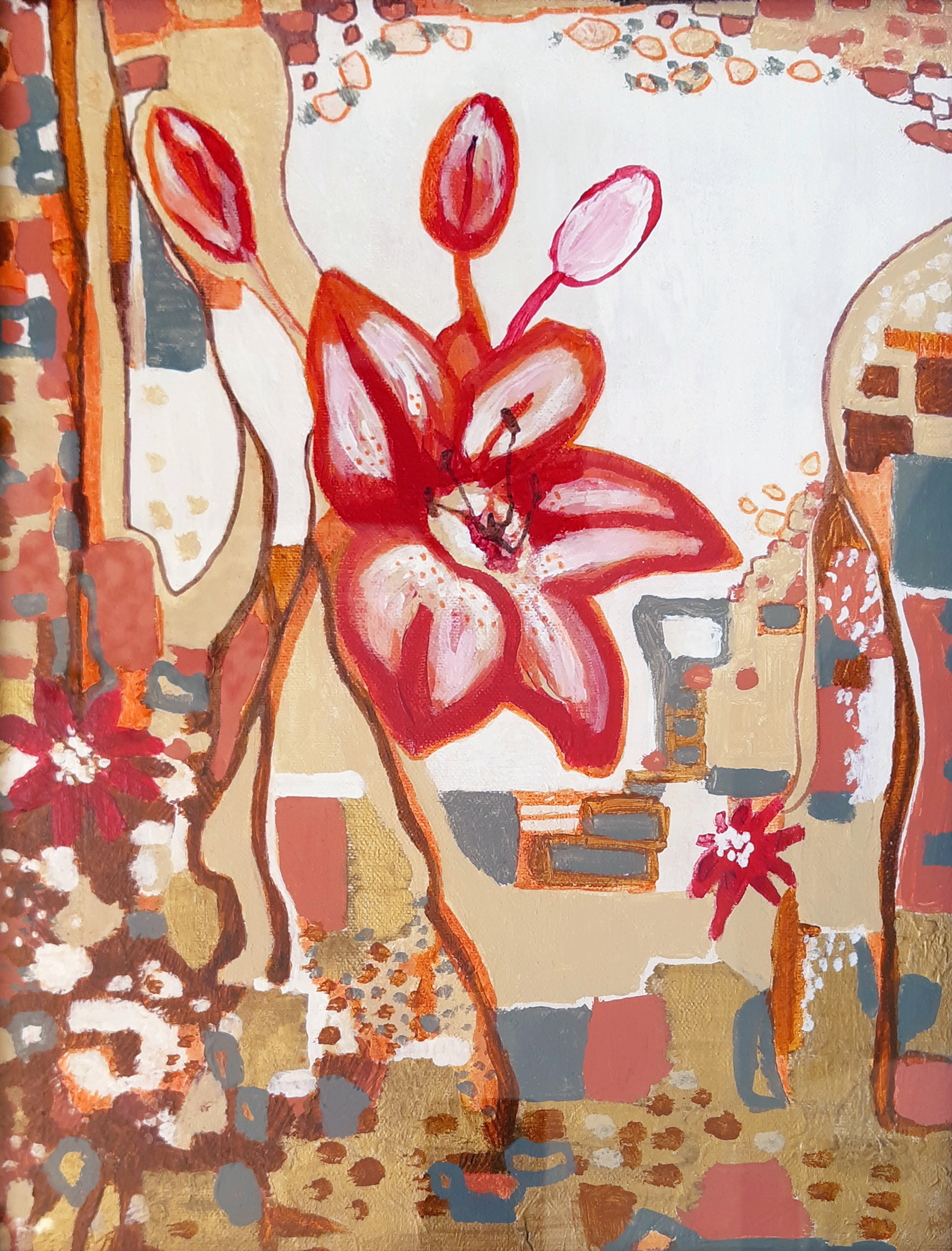 Blüten #2 Öl und Lack auf Leinwand
30 x 40 cm
2024